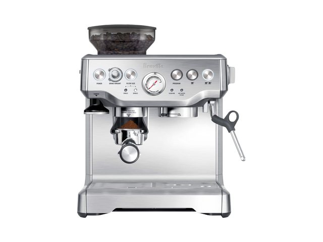 Breville Barista Express espresso machine in stainless steel
