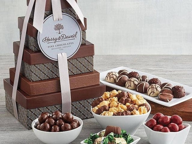 Harry and David Tower of Chocolates gift