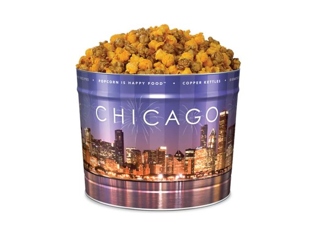 Garrett Popcorn Chicago Skyline popcorn tin
