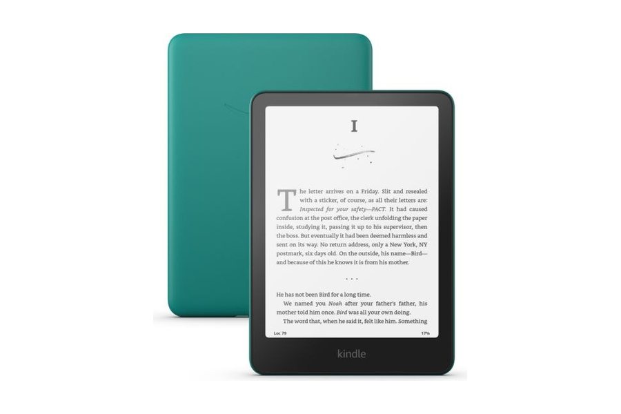 Kindle Paperwhite e-reader in jade