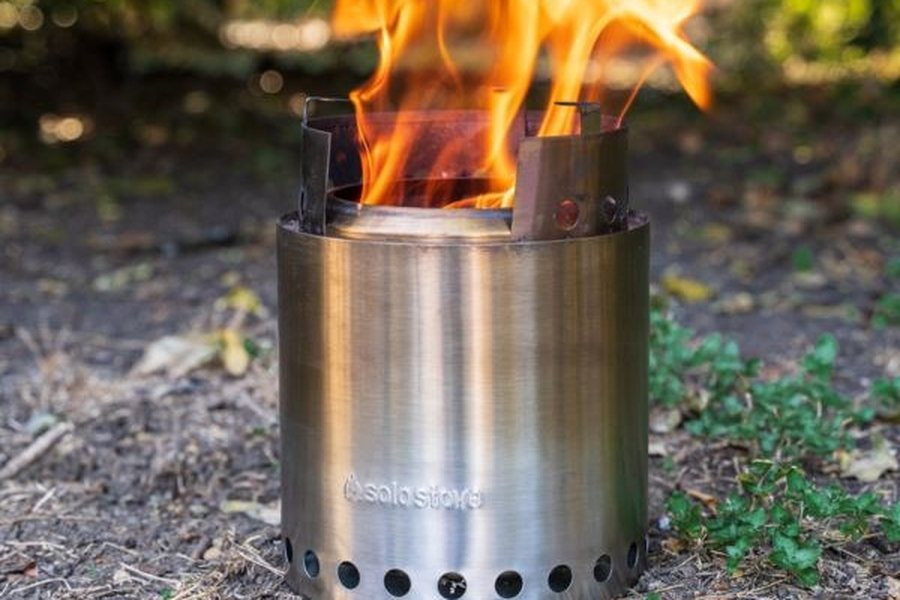 Solo Stove Campfire stove with a wood fire