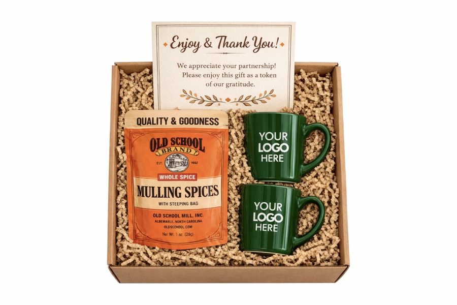 Mulling Spice Gift Set with Two Logo Mugs