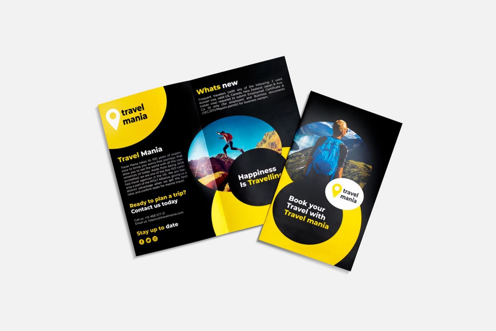 Folded full-color brochures