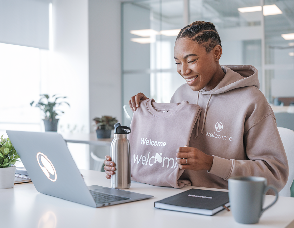 📊 Nearly 1 in 3 employees quit within 90 days—combat this by giving new hires a curated welcome kit. Branded swag makes culture tangible, boosts belonging, and speeds integration. First impressions = retention. #EmployeeEngagement
